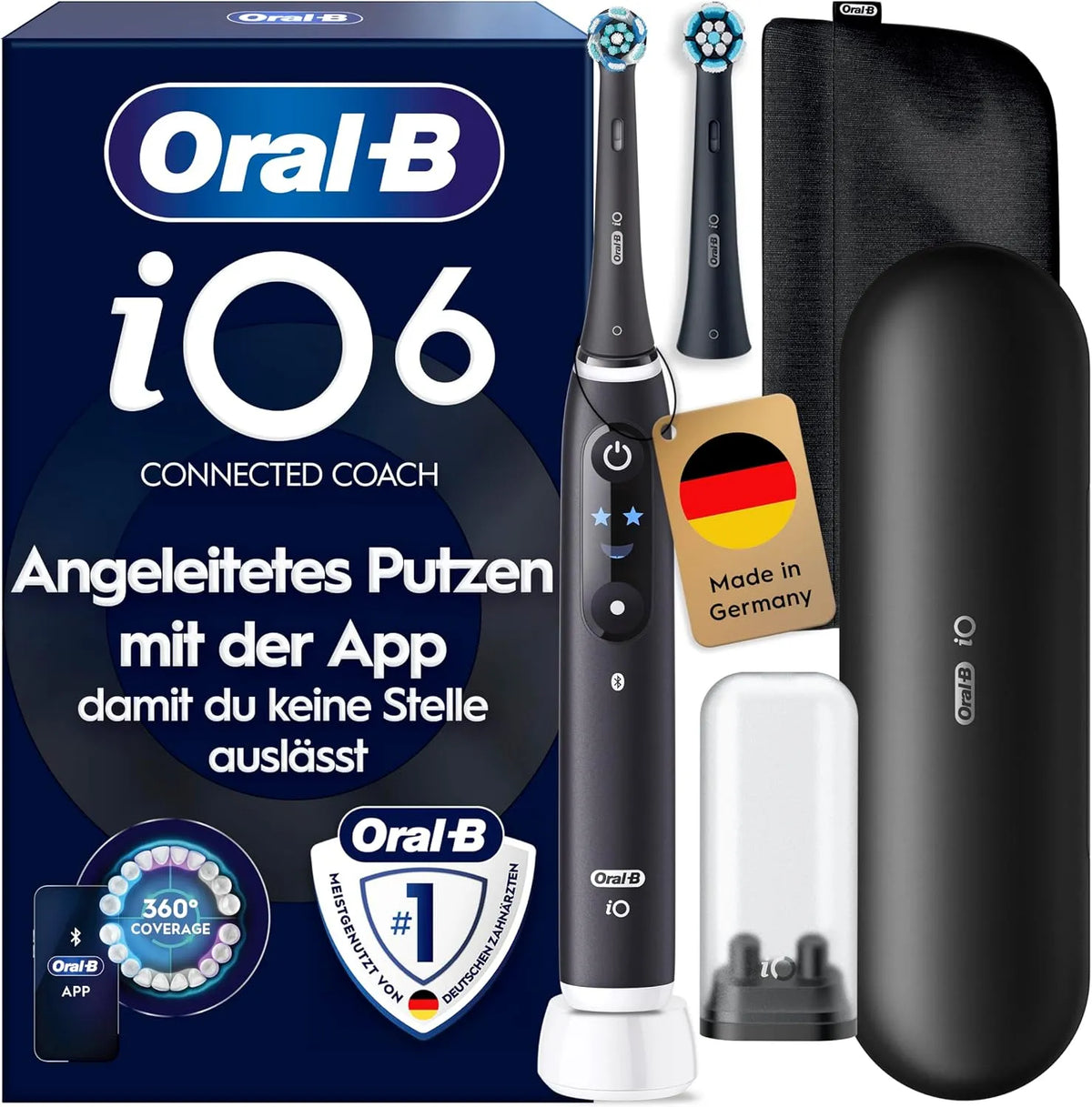 Series 6 Zahnbürste, Elektrozahnbürste, Schwarz, für Zahnpflege