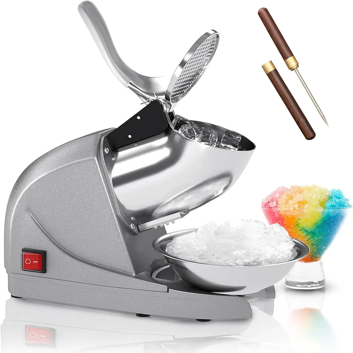 Eiswürfelmaschine, gewerblich, Edelstahl, Silber