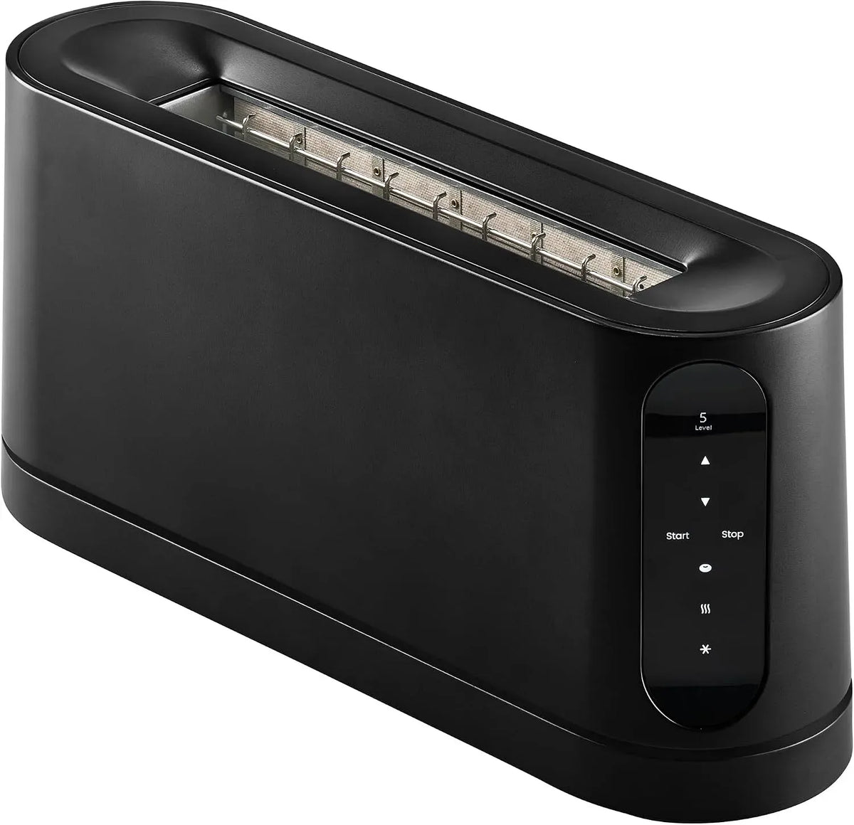 Toaster, Auftaufunktion, Schwarz, 7 Bräunungsstufen