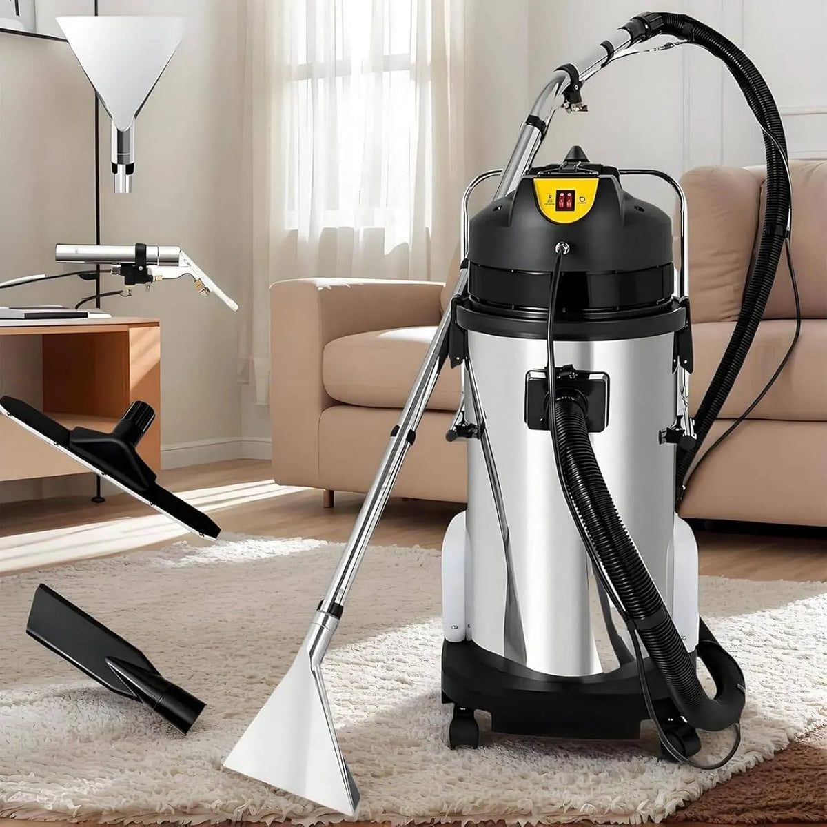 30/40/60L Teppichreinigungsmaschine, Trockenreiniger, Tiefenreiniger, Rundbürste, Teppich- und Polsterreiniger, 60 L