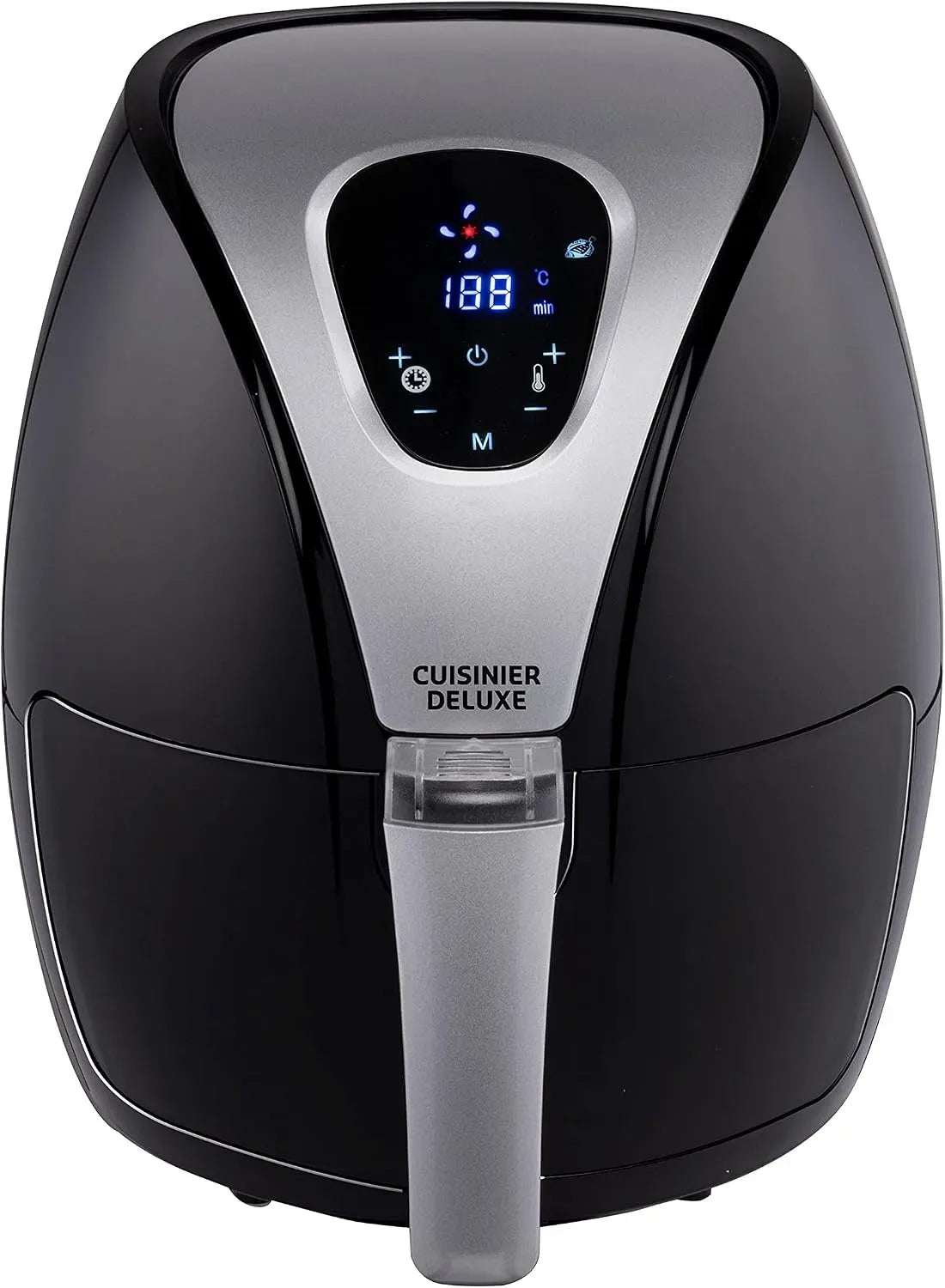 Heißluftfritteuse, 2,4 L, 1500 W, Timer, Digitalanzeige, Schwarz, 8711252180519