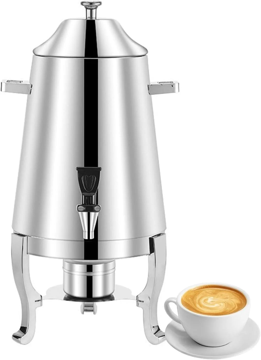Heißgetränke-Spender, Getränkespender, Getränkedispenser, 13 L, Edelstahl, Silber, für Kaffee