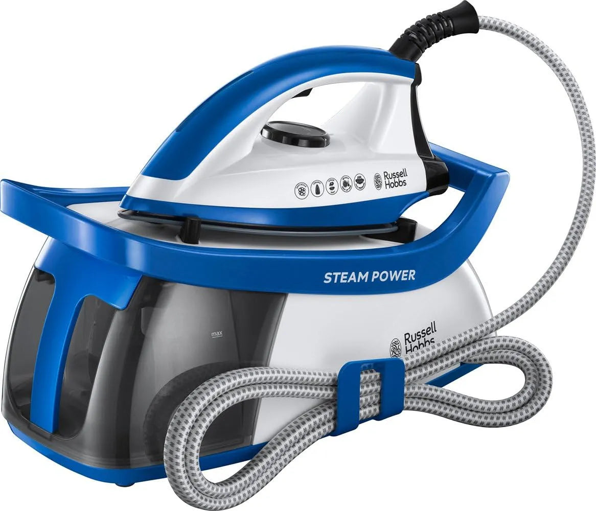Russell Hobbs Dampfbügelstation, Bügeleisen, elektrisches Bügeleisen, 1,3 L, 2600 W, 4,5 Bar, großer Wassertank, herausnehmbar