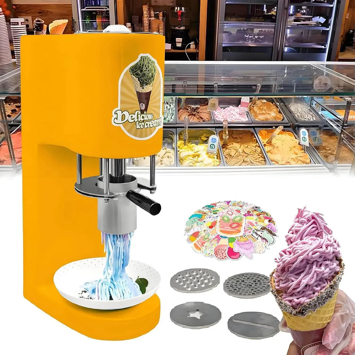 Eismaschine, Speiseeismaschine, gewerblich, für die Herstellung von Softeis und Gelato