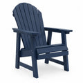 Gartenstuhl Adirondack mit Armlehnen aus HDPE-Kunststoff dunkelblau 78 x 88 x 95 cm