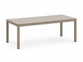 Gartentisch Esstisch rechteckig 180 x 90 x 75 cm Keramikplatte Aluminium Taupe Grau