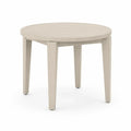 Gartentisch rund Ø 80 cm Höhe 74 cm Polypropylen Lamellentischplatte Cremebeige Schwarz