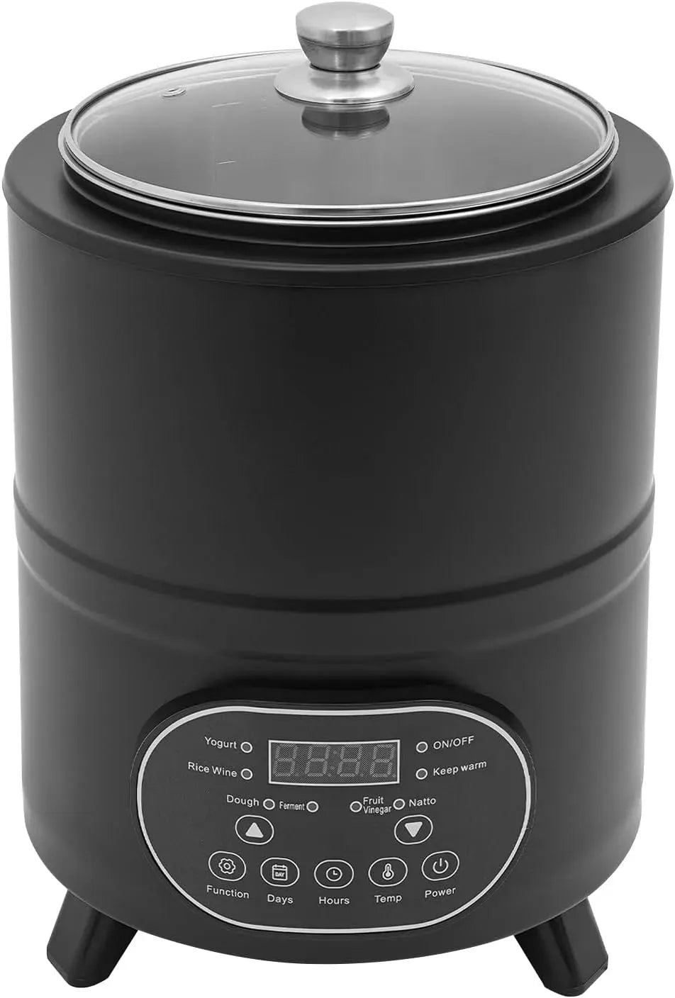 Joghurtmaschine, Joghurtbereiter, 8 L, 25 bis 80 °C, Schwarz, für Joghurt