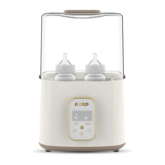 4-in-1 Flaschenwärmer, elektrisches Sterilisationsgerät, 4 Flaschen, Touch-Bedienung, Dampf, Wärmefunktion, für Babyflaschen, NENO