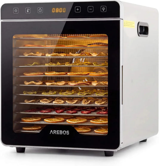 Dörrautomat, Lebensmitteltrockner, 800 W, Edelstahl, Arebos