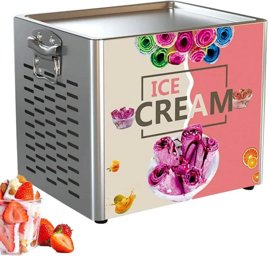 Eiscreme Maschine, Rolls Maschine, Speiseeisbereiter, Rollmaschine, Eismaschine, Speiseeismaschine, Edelstahl, für DessertläDen und Cafés
