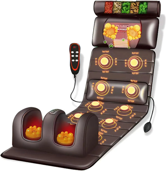Ganzkörpermassagematte, Massagekissen, Heizung, Wärmefunktion