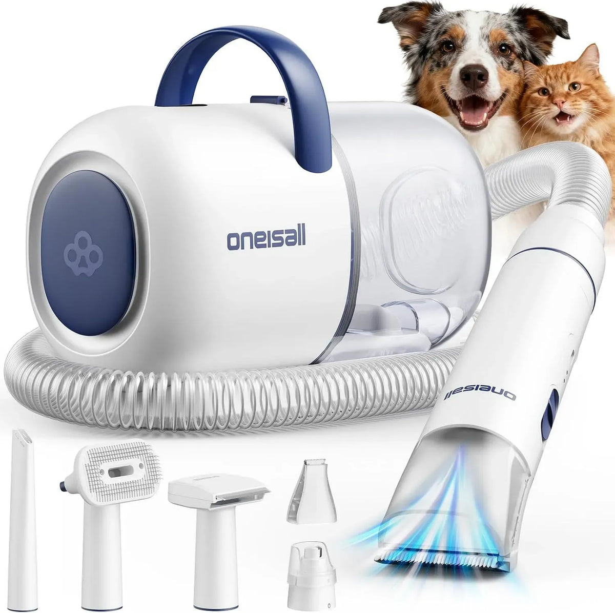 Staubsauger, elektrisches Staubsauggerät, elektrische Schermaschine, oneisall Hundeschermaschine mit Staubsauger
