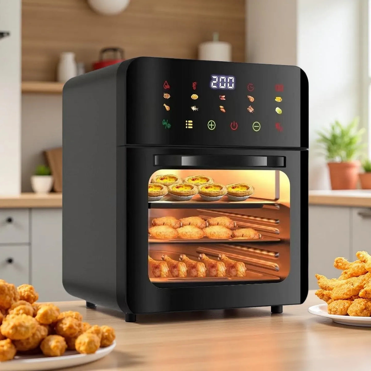 Backofen XXL 10L, 10 L, 1350 W, 40°-230°, 200 Programme, 8 in 1 heissluftfritteuse