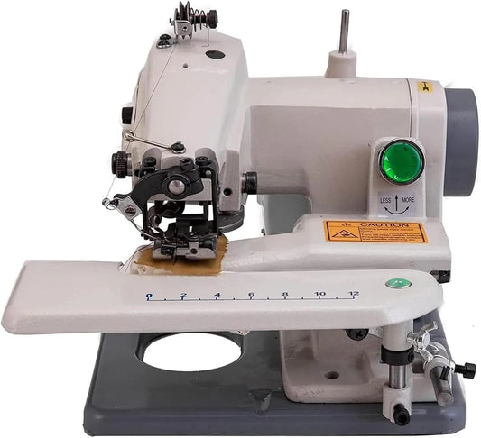 Blindstich-SchneidernäHmaschine, Blindstichmaschine, TischnäHmaschine, elektrische Nähmaschine, 400 Stiche, tragbar, Weiß, für Jeans-KleidersäCke