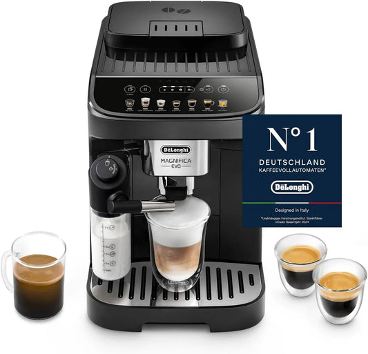 Milchaufschäumer ECAM292.81.B, Milchschäumer, Touch-Bedienung, Schwarz, 7 One-Touch-Getränke, Soft-Touch-Bedienfeld, Cappuccino