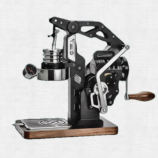 Espressomaschine, Mechanische Kaffeemaschine Mit 18 Bar, 58-mm-Brühkopf Und Massivholzgriff