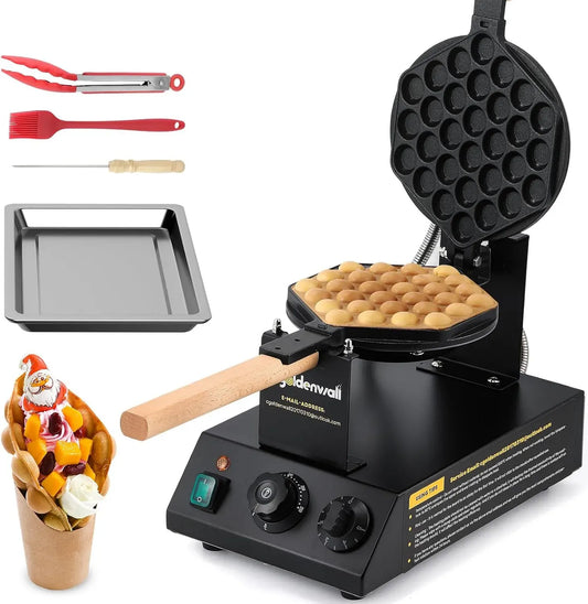 Waffeleisen, Waffelautomat, 1400 W, Antihaftbeschichtung, CGOLDENEWALL