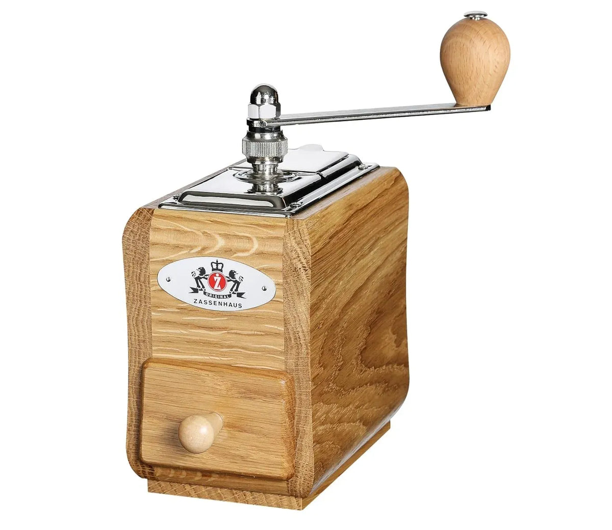Braun Kaffeemühle, Kaffeebohnenmühle, Holz, Zassenhaus Santiago Kaffeemühle Eichenholz One-Size