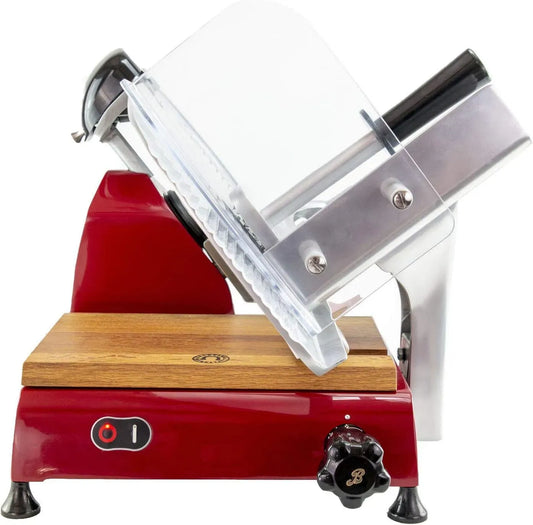 Eichenholz-Einlegebrett, Aufschnittmaschine, Schneidemaschine, Allesschneider, Schneidemaschine für Lebensmittel, 300 mm, Rot