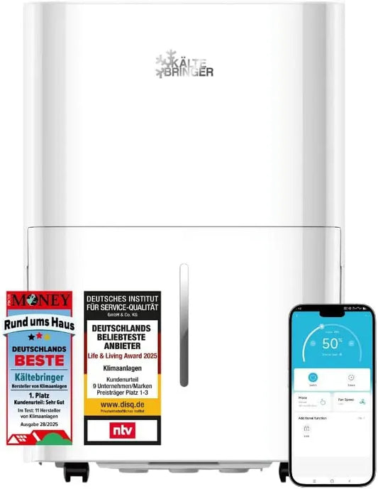 Luftentfeuchter l/24, WLAN, Raumentfeuchter, 20 l, Kältebringer® Luftentfeuchter 20 h mit WLAN App und Display
