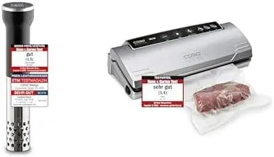 Caso SV400 IPX7 Vakuumiergerät, Vakuumierer, Behälter, Vakuumierer für Lebensmittel, 30cm, 20 L, 25 bis 90 °C, 30 cm, für Behälter bis 20l Volumen