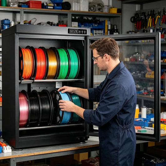 TPU 70L 3D-Druckmaterialien Trockenschrank, 70 L, Transportrollen, 3D-Optik, Kunststoff, für 3D Druckfilament