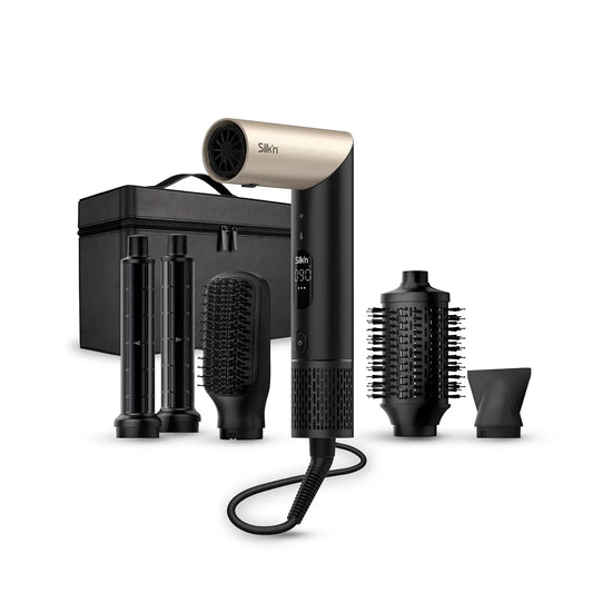 Wäschetrockner I 5 5-in-1, 1300 W, Schwarz, Ke ne H tzeschäden 1300 W, n-1 Auto-Wrap-Lockenaufsatz