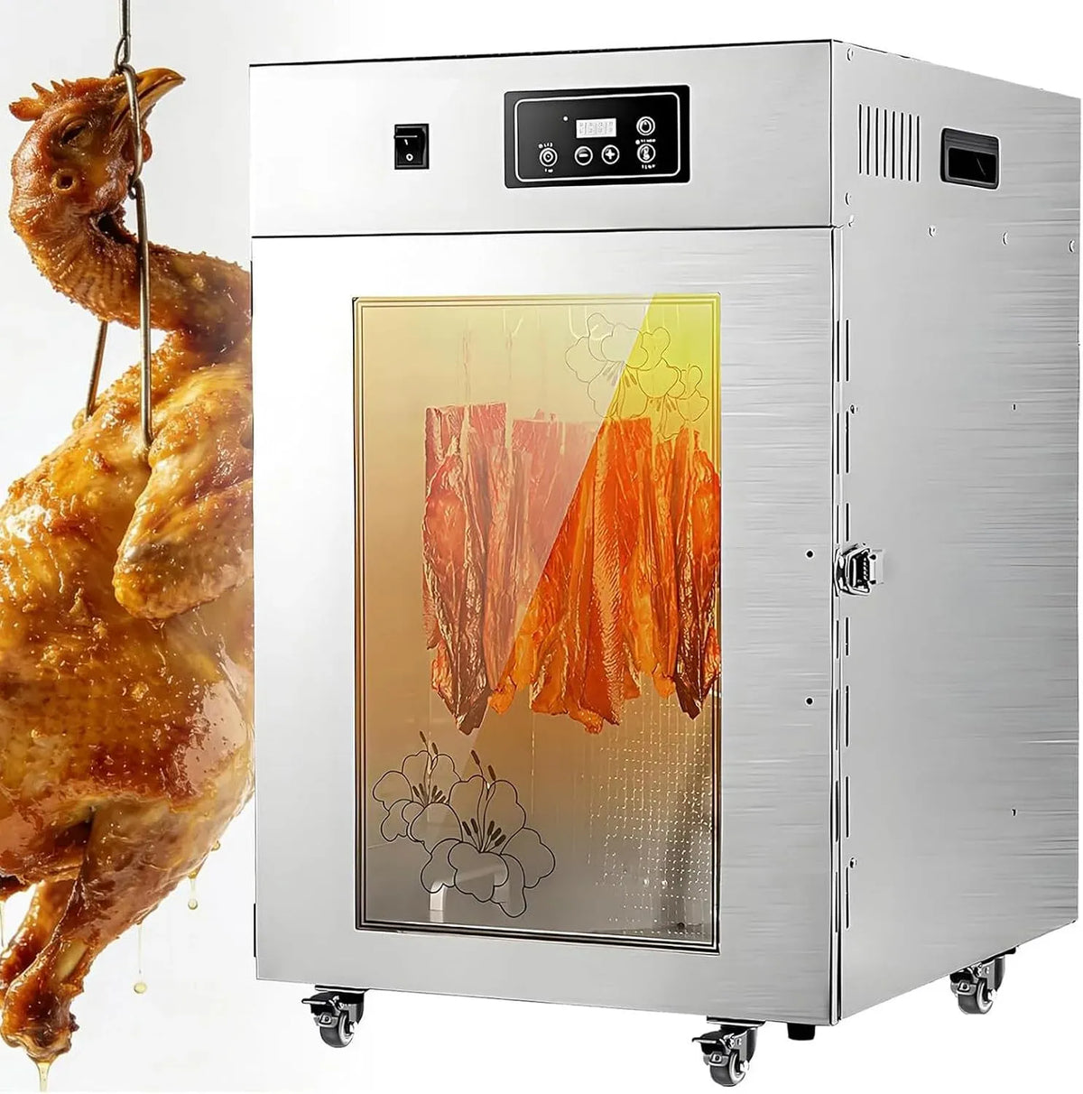 Wäschetrockner, 7.5 kg, 30 bis 90 °C, Timer, Edelstahl, Fleisch Und Wurst 7, Digitaler Timer