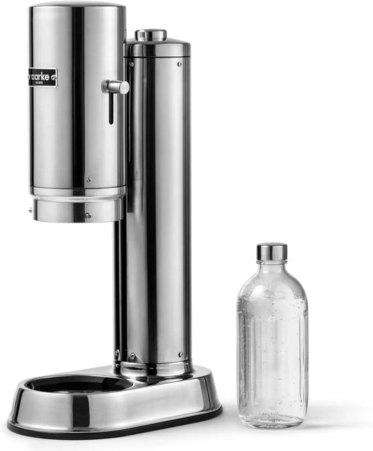 Glasflasche, Edelstahl, Pro, Aarke Carbonator Pro