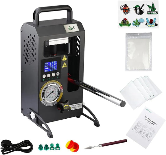 Wärmepresse, 8,9 x 7,9 cm, tragbar, LCD-Display, 2 Temperaturzonen, Wärmefunktion