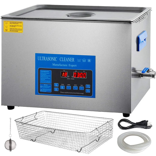 VEVOR Doppelfrequenz-Ultraschallreiniger, Reinigungsgerät, Heizung, Ultraschallreinigungsgerät, 22 L, Wärmefunktion, für Schmuckteile Schmuck
