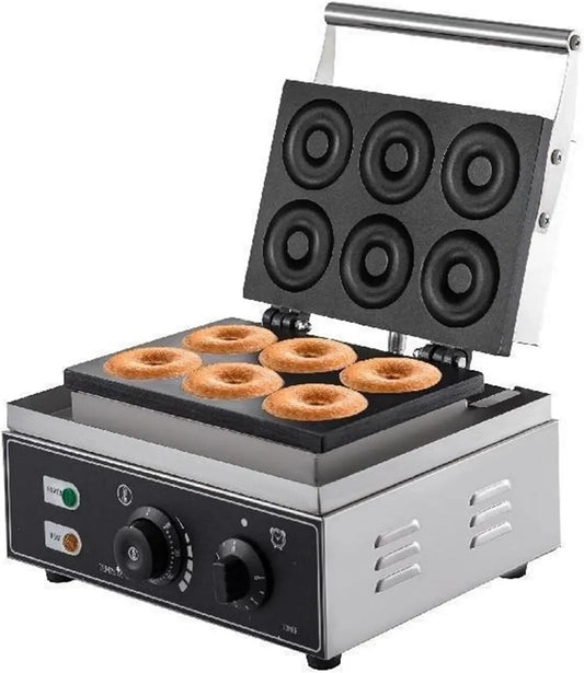 6-Loch-Elektro-Donut-Maker Loch-Elektro-Donut-Maker, Küchengerät, Waffelautomat, Antihaftbeschichtung, Edelstahl