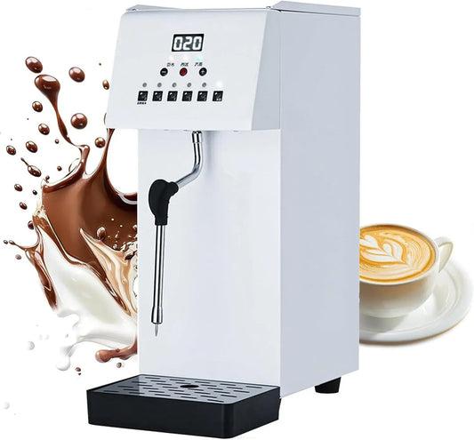 Milchaufschäumer, Milchschäumer, Dampf, LED-Anzeige und 4-Loch-Dampfdüse, Milchschaum-Dampfgarer, vollautomatische Dampfmaschine