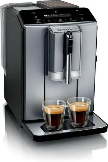 Bosch Serie 2 TIE20504 Kaffeevollautomat, automatische Kaffeemaschine, Diamond titanium