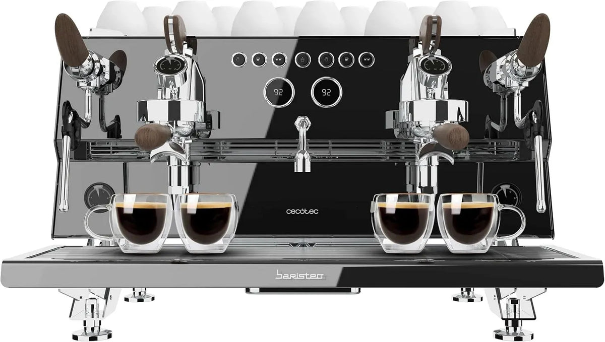 Cecotec E61-System Espressomaschine, 5593 W, Kaffeemaschine für Espresso, Gewerbe-Espressomaschine Baristeo Gastro Dark