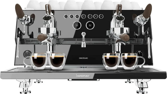 Cecotec E61-System Espressomaschine, 5593 W, Kaffeemaschine für Espresso, Gewerbe-Espressomaschine Baristeo Gastro Dark