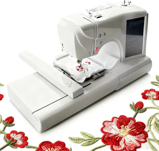 7-Zoll-LCD-Bildschirm Stickmaschine, Stickautomat, 132 Stiche, LCD-Display, für DIY Handwerk