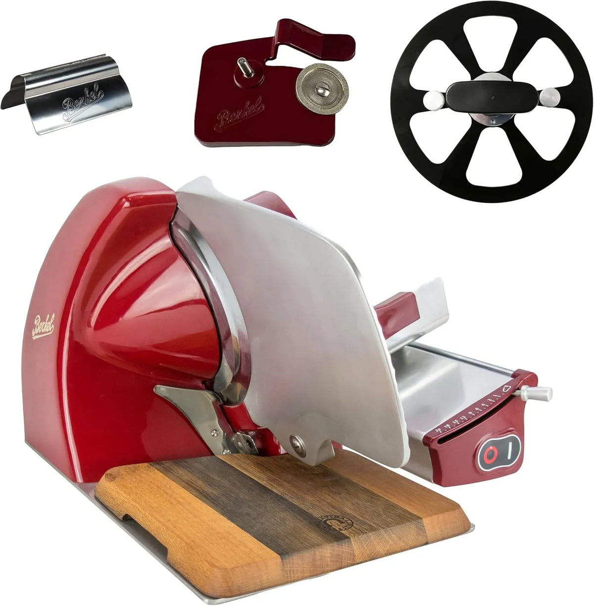 Aufschnittmaschine, Schneidemaschine, Einlegebrett, Rot