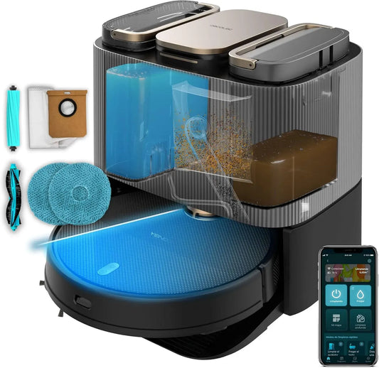 Cecotec Saugroboter, WLAN, Bluetooth, WiFi 2,4 GHz, 7000Pa, APP, 5 GHz