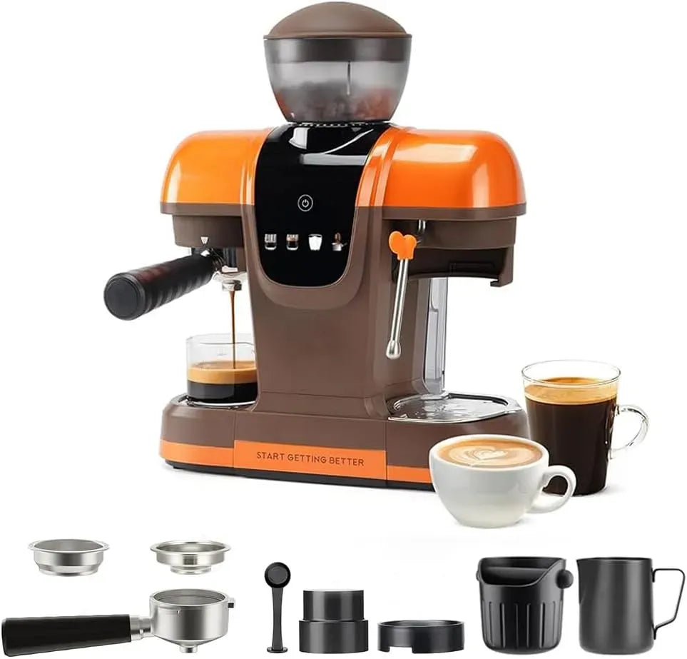 Milchaufschäumer RECAFIMIL19 2-in-1-Kaffeemaschine, Milchschäumer, Touch-Bedienung, großer Wassertank, Bar Espressomaschine mit Bohnenmühle