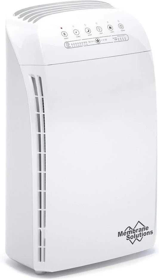 Luftreiniger, 22 dB, Membrane MSA3 H13, 97% Staub Schimmel Rauch Pollen bis zu 0,1 µm, Air Purifier gegen 99, HEPA Luftfilter 22dB