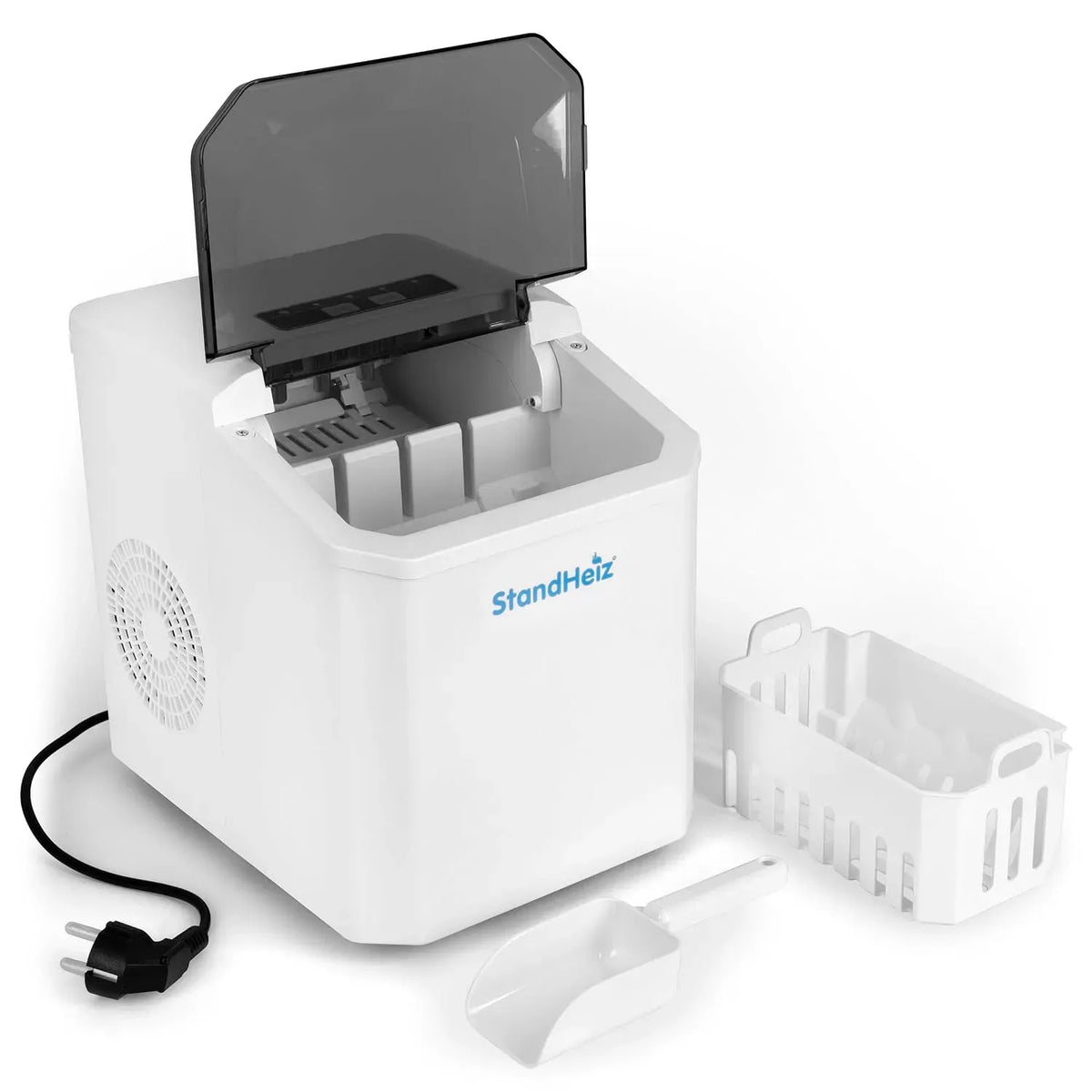 Eiswürfelmaschine, 230 V, tragbar, leise, Weiß, 12 kg / 24 h