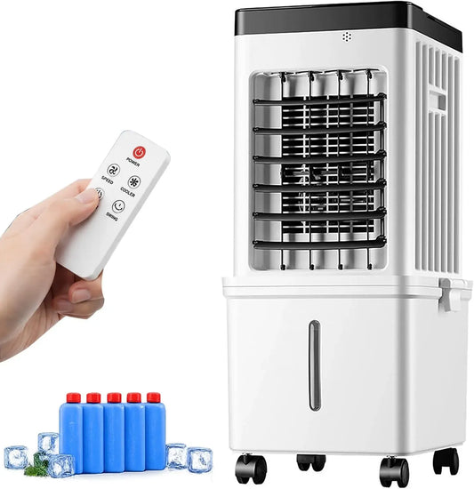 Luftkühler, 15 L, 65 W, tragbar, leise, Leiser Swamp Cooling, 65W Energiesparender Luftzirkulator, 3 Stufen
