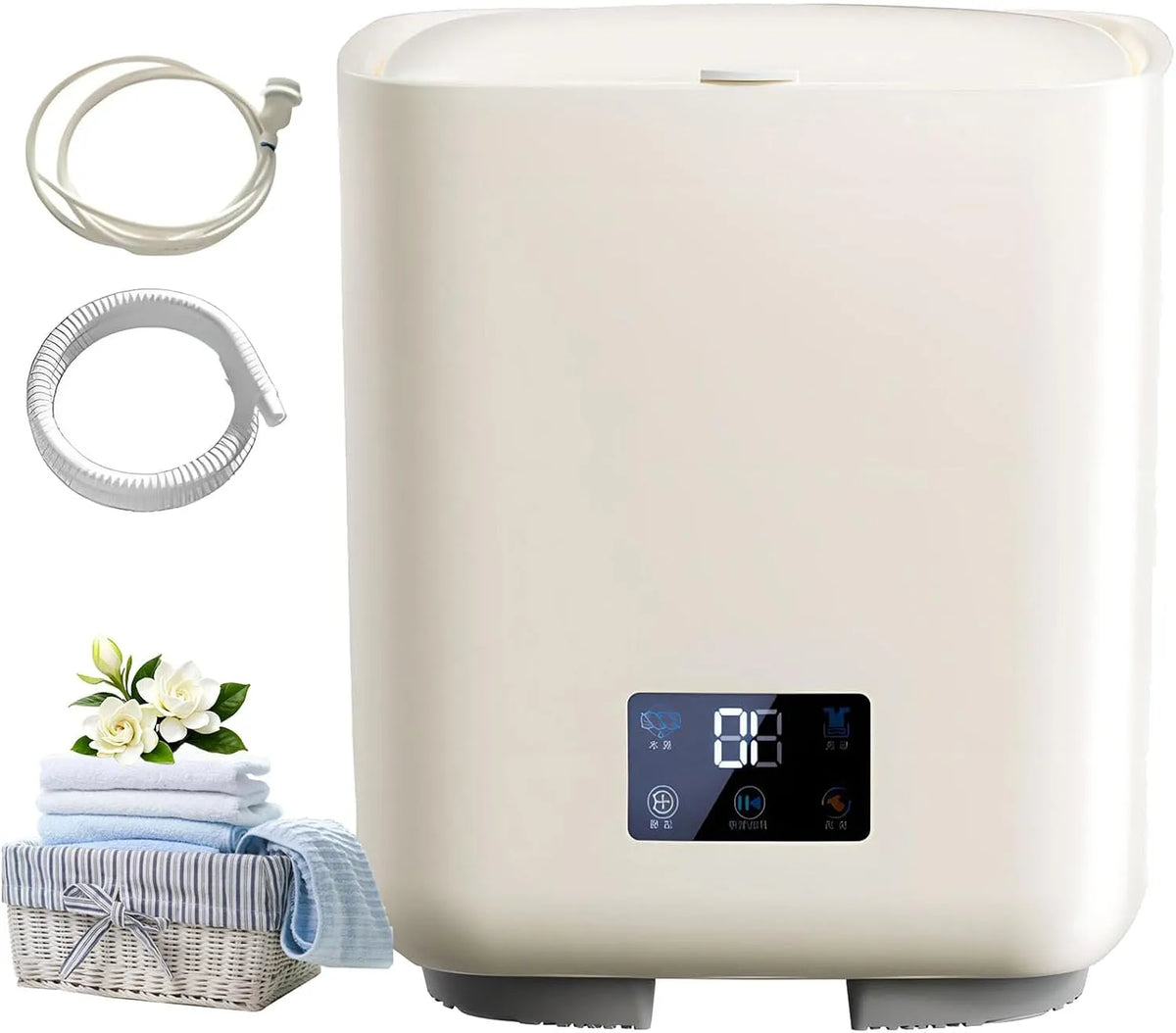 Waschmaschine, 7 L, tragbar, 4 Waschmodi, Waschautomat, Tragbare Mini-Waschmaschine