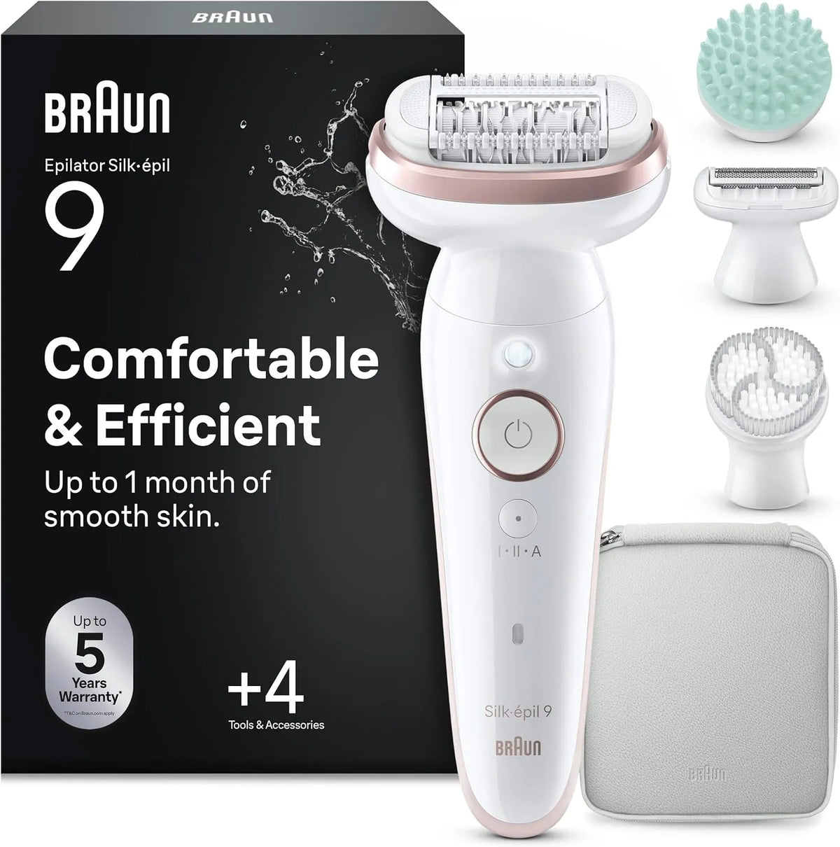 Braun Haarentferner, Epilierer, IPL-Haarentfernungsgerät, IP65, Weiß, für Langanhaltende Haarentfernung