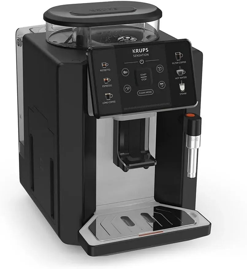 Krups C10 EA910A10 Sensation Cafetera Superautomática mit Molinillo 15 Bares Negra