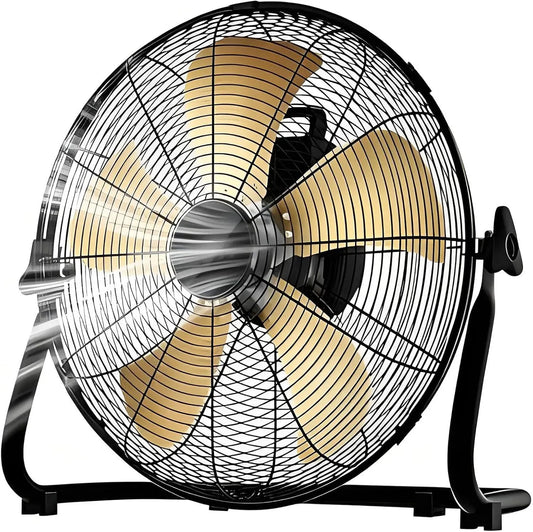 Ventilator, 30,5 cm, Ventilator zur Luftzirkulation, 4 Geschwindigkeiten, Robuster Metall-Bodenventilator